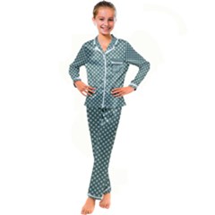 Dffdg Kid s Satin Long Sleeve Pajamas Set