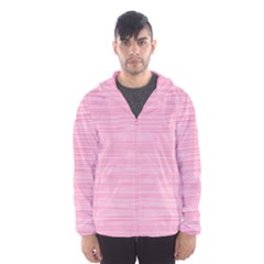 Pink Knitted Pattern Men s Hooded Windbreaker by goljakoff