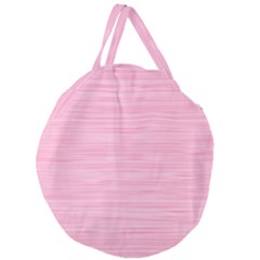 Pink Knitted Pattern Giant Round Zipper Tote by goljakoff