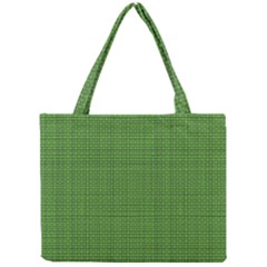 Green Knitted Pattern Mini Tote Bag by goljakoff