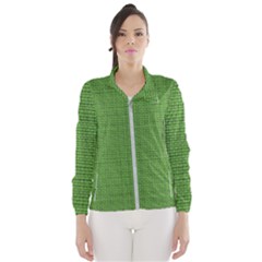 Green Knitted Pattern Women s Windbreaker by goljakoff