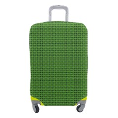 Green Knitted Pattern Luggage Cover (small) by goljakoff