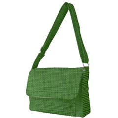 Green Knitted Pattern Full Print Messenger Bag (s) by goljakoff