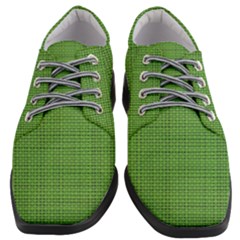 Green Knitted Pattern Women Heeled Oxford Shoes by goljakoff