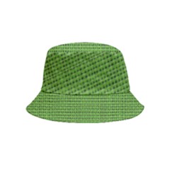 Green Knitted Pattern Inside Out Bucket Hat (kids)