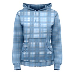 Blue Knitted Pattern Women s Pullover Hoodie by goljakoff