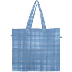Blue Knitted Pattern Canvas Travel Bag