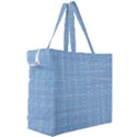 Blue knitted pattern Canvas Travel Bag View3