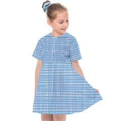 Blue Knitted Pattern Kids  Sailor Dress by goljakoff