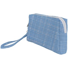 Blue Knitted Pattern Wristlet Pouch Bag (small) by goljakoff