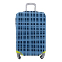 Blue Knitted Pattern Luggage Cover (small) by goljakoff