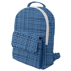 Blue Knitted Pattern Flap Pocket Backpack (small) by goljakoff