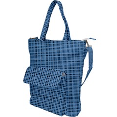 Blue Knitted Pattern Shoulder Tote Bag by goljakoff