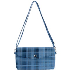 Blue Knitted Pattern Removable Strap Clutch Bag by goljakoff