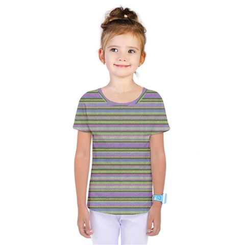 Line Knitted Pattern Kids  One Piece Tee by goljakoff