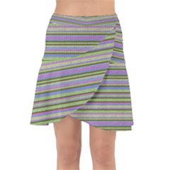 Line Knitted Pattern Wrap Front Skirt by goljakoff