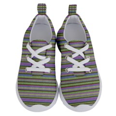 Line Knitted Pattern Running Shoes