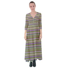 Line Knitted Pattern Button Up Maxi Dress by goljakoff