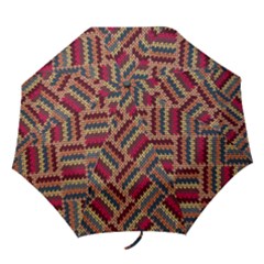 Zig Zag Knitted Pattern Folding Umbrellas by goljakoff