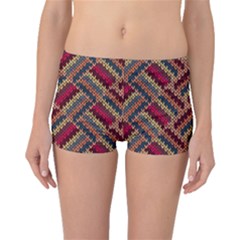 Zig Zag Knitted Pattern Boyleg Bikini Bottoms by goljakoff