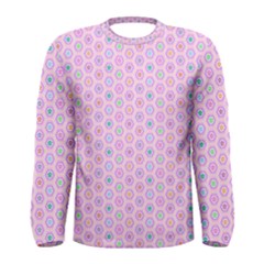 Hexagonal Pattern Unidirectional Men s Long Sleeve Tee