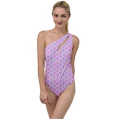 Hexagonal Pattern Unidirectional To One Side Swimsuit