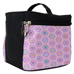 Hexagonal Pattern Unidirectional Make Up Travel Bag (small)