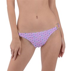 Hexagonal Pattern Unidirectional Ring Detail Bikini Bottom