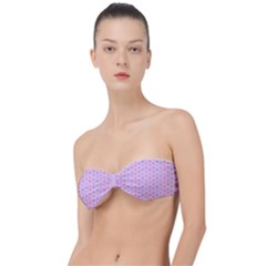 Hexagonal Pattern Unidirectional Classic Bandeau Bikini Top 