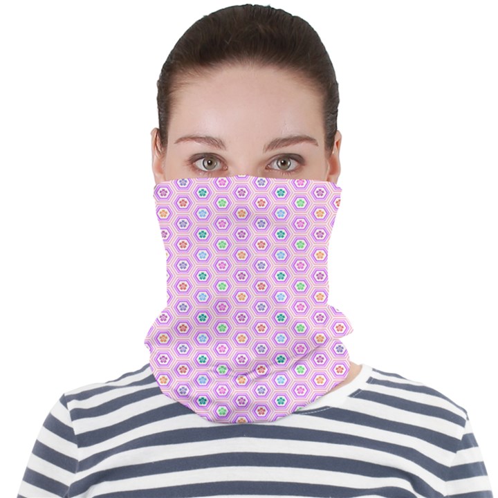 Hexagonal Pattern Unidirectional Face Seamless Bandana (Adult)