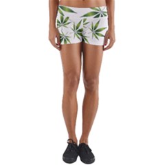 Cannabis Curative Cut Out Drug Yoga Shorts by Dutashop