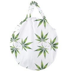 Cannabis Curative Cut Out Drug Giant Round Zipper Tote