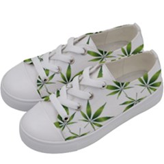 Cannabis Curative Cut Out Drug Kids  Low Top Canvas Sneakers by Dutashop