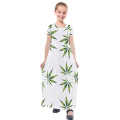 Cannabis Curative Cut Out Drug Kids  Short Sleeve Maxi Dress