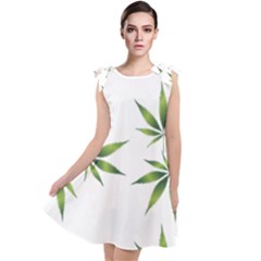 Cannabis Curative Cut Out Drug Tie Up Tunic Dress by Dutashop