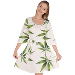 Cannabis Curative Cut Out Drug Velour Kimono Dress by Dutashop