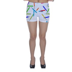 Pen Pencil Color Write Tool Skinny Shorts