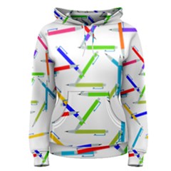 Pen Pencil Color Write Tool Women s Pullover Hoodie by Dutashop