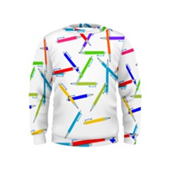 Pen Pencil Color Write Tool Kids  Sweatshirt