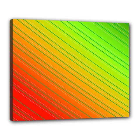 Orange Green Gradient Hunter Canvas 20  X 16  (stretched)