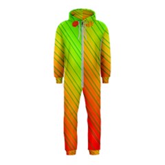 Orange Green Gradient Hunter Hooded Jumpsuit (kids)