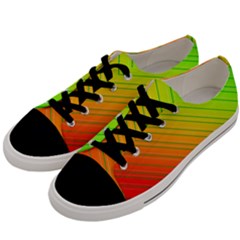 Orange Green Gradient Hunter Men s Low Top Canvas Sneakers by Dutashop