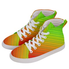 Orange Green Gradient Hunter Men s Hi-top Skate Sneakers by Dutashop