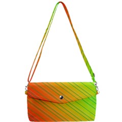 Orange Green Gradient Hunter Removable Strap Clutch Bag by Dutashop