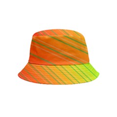 Orange Green Gradient Hunter Inside Out Bucket Hat (kids) by Dutashop