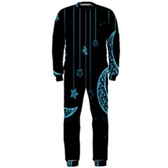 Moon Star Neon Wallpaper Onepiece Jumpsuit (men)  by Dutashop