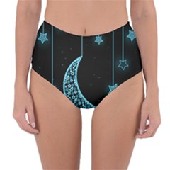 Moon Star Neon Wallpaper Reversible High-waist Bikini Bottoms