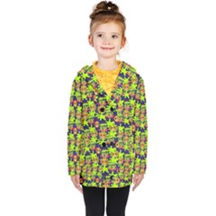 Smiley Background Smiley Grunge Kids  Double Breasted Button Coat by Dutashop