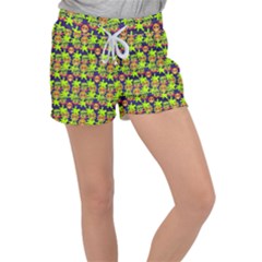 Smiley Background Smiley Grunge Velour Lounge Shorts by Dutashop