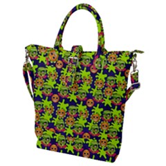 Smiley Background Smiley Grunge Buckle Top Tote Bag by Dutashop